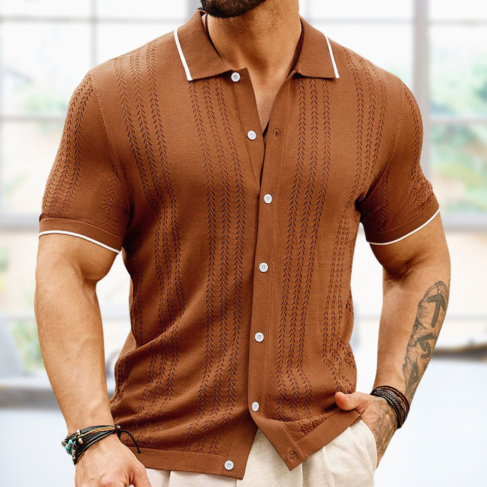 Men's Short-Sleeve Business Casual Lapel Polo Shirt