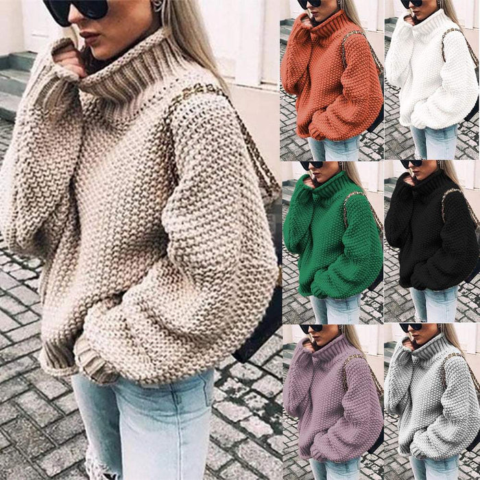 Women's Thick Knit Sweater | Cosy Oversized Chunky Pullover for Autumn & Winter