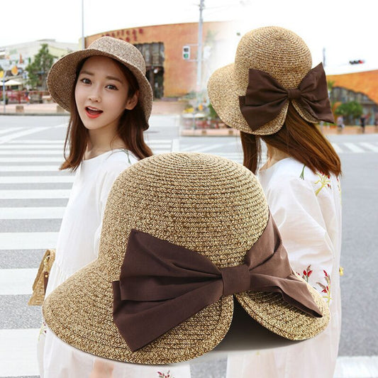 Big Bow Split Sunshade Hat