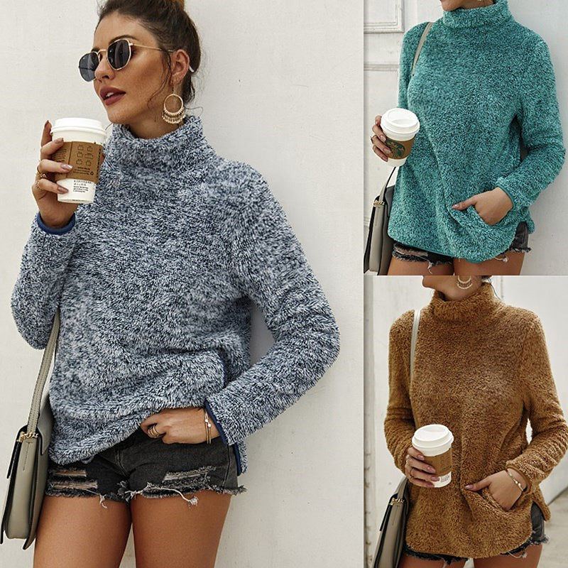 High collar sweater
