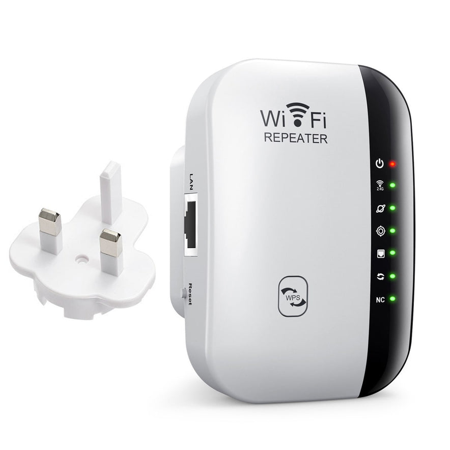 Wi-Fi repeater with UK plug adapter