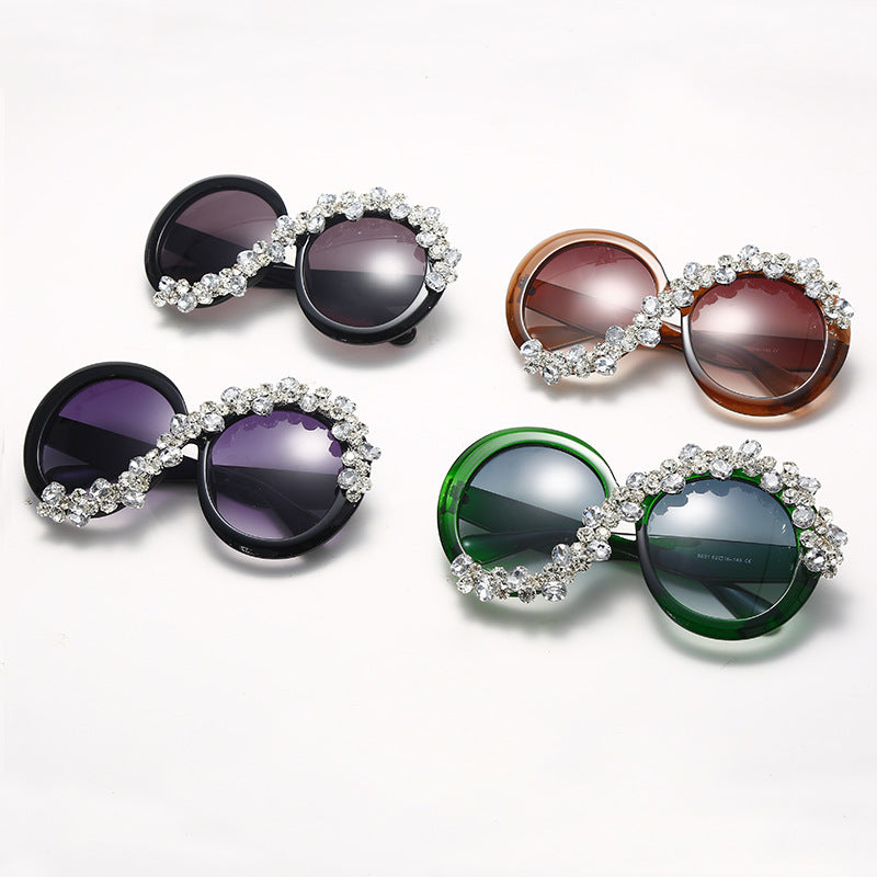 Exaggerated Sunglasses With Diamonds