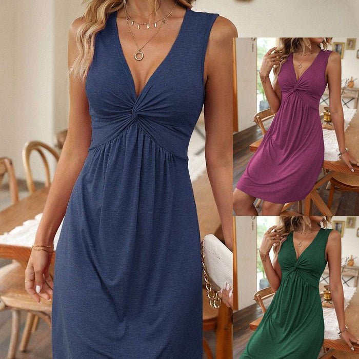 Knitted Waist-Slimming Hot Girl Mini Dress | Women's Bodycon Design Sense Fitted Dress