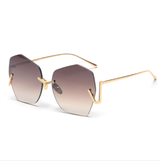 flat lens polygonal sunglasses