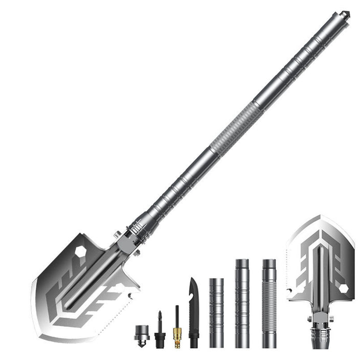 Folding Multifunctional Camping Shovel 68cm | Manganese Steel Survival Tool Kit