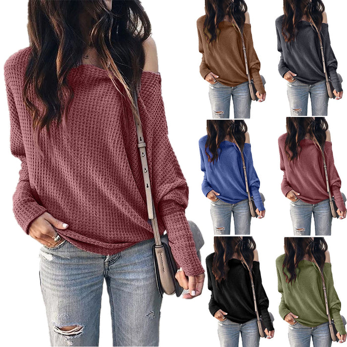 Women's Knitted Long-Sleeve Shirt | Casual Stretch Knitwear Top for Everyday & Layering