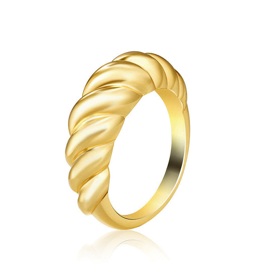 Real Gold Plating Twist Ins Ring