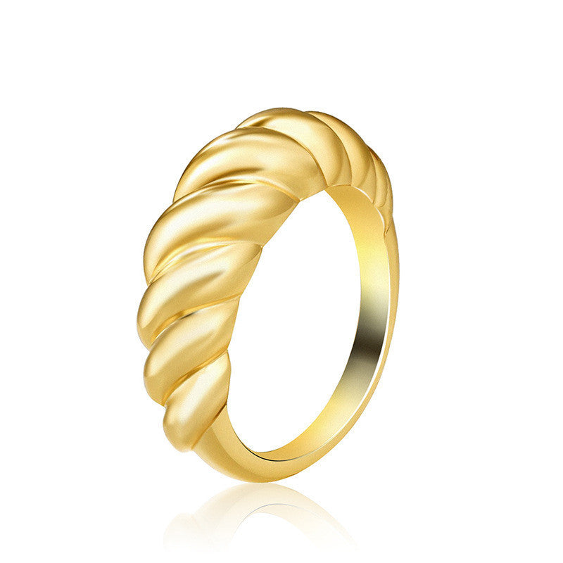 Real Gold Plating Twist Ins Ring