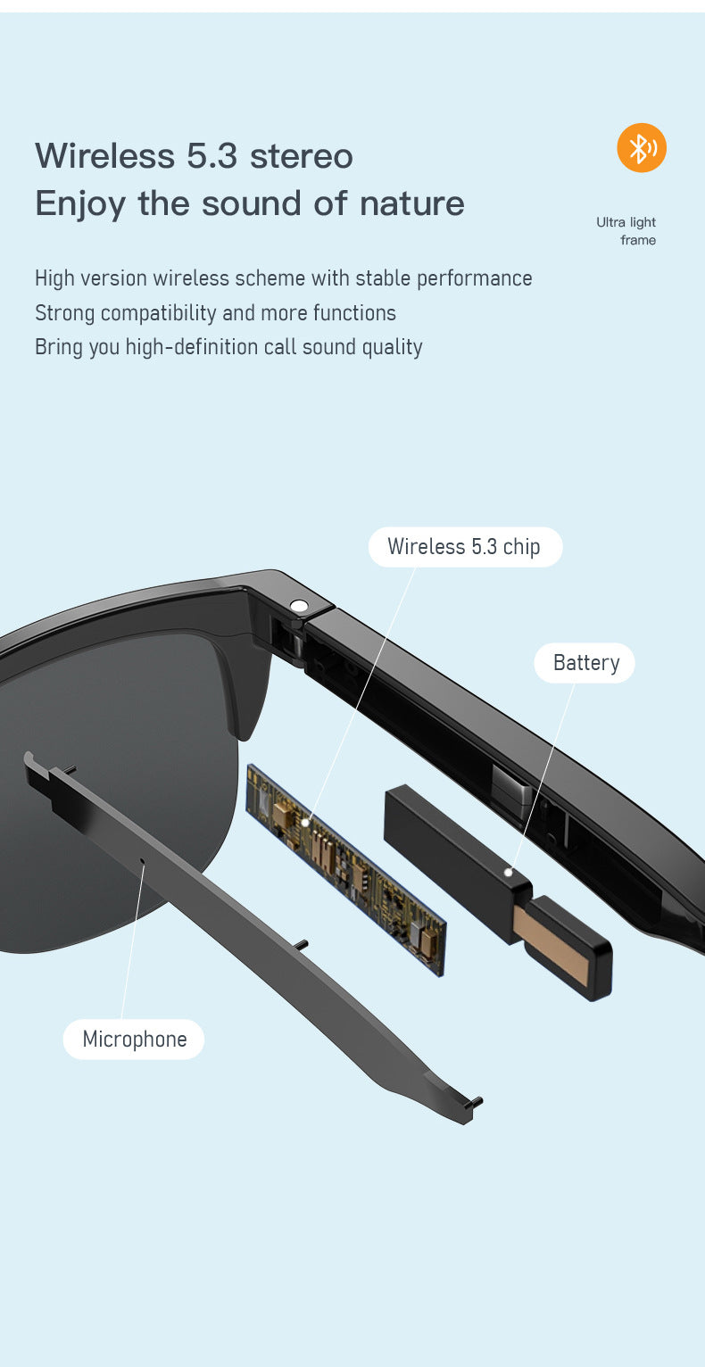 Bluetooth Glasses Bone Conduction