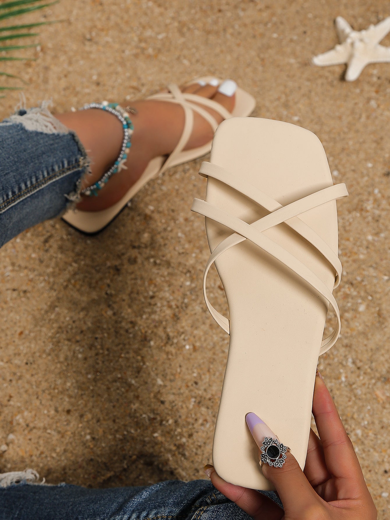 Women Strap-cross Sandals