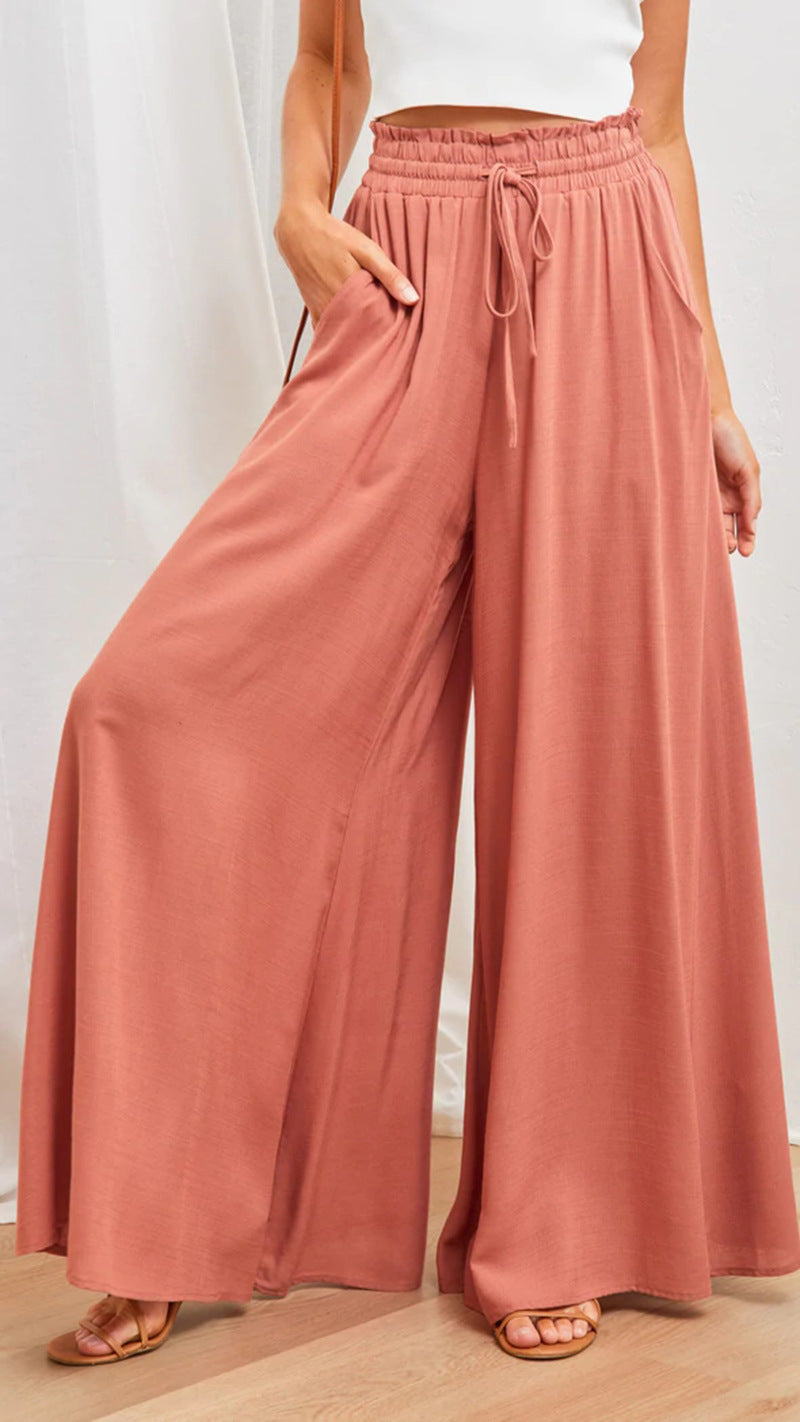 Wide Leg Loose Pants With Pockets