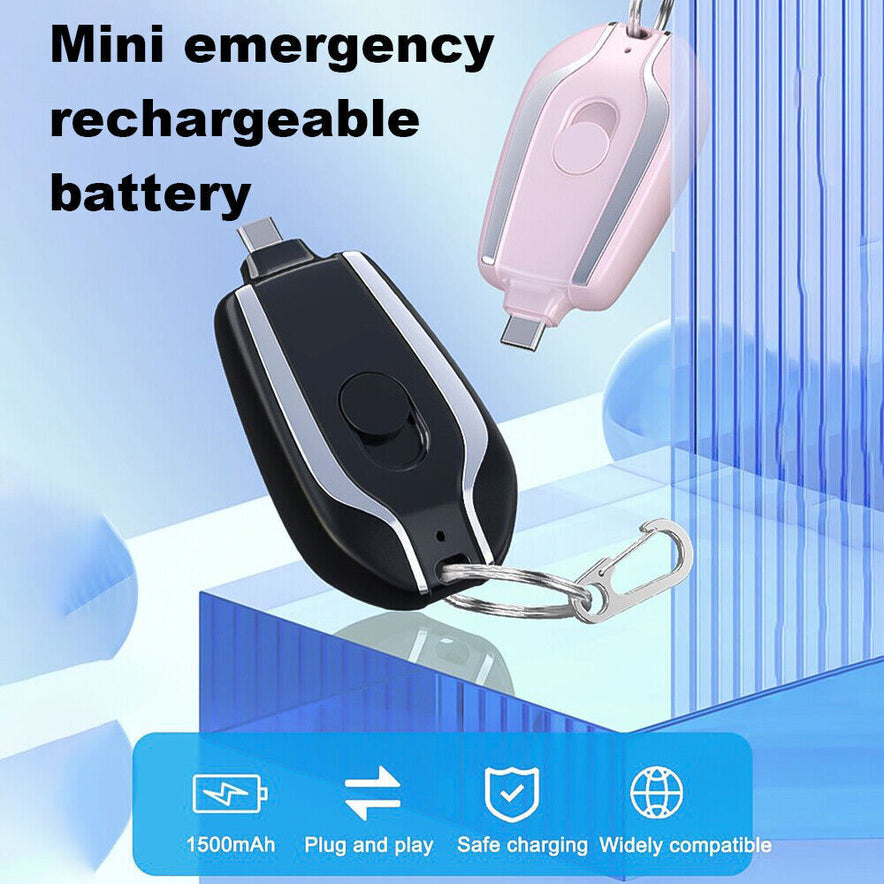 Mini power bank keychain