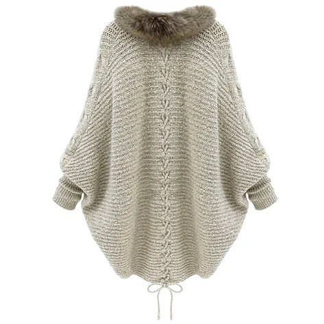 The bat sleeve cardigan collars sweater