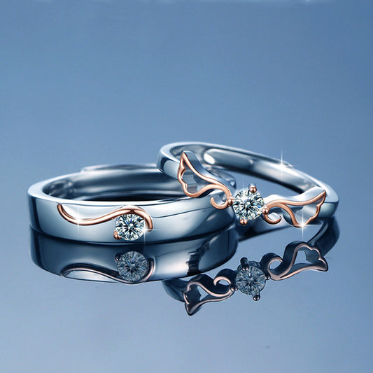Angel Wing Couple Ring