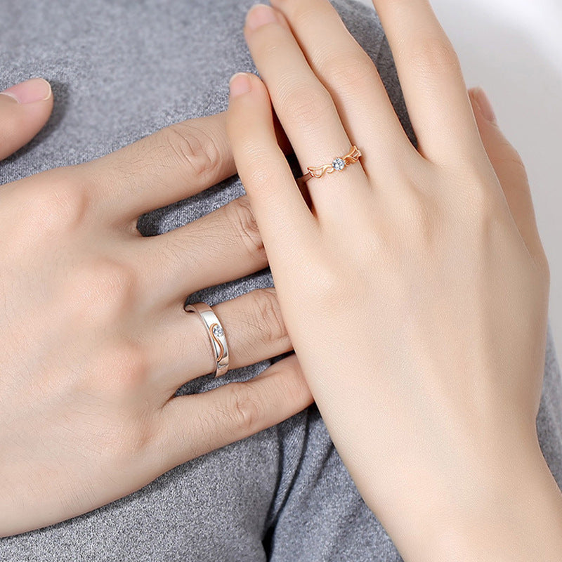 Angel Wing Couple Ring