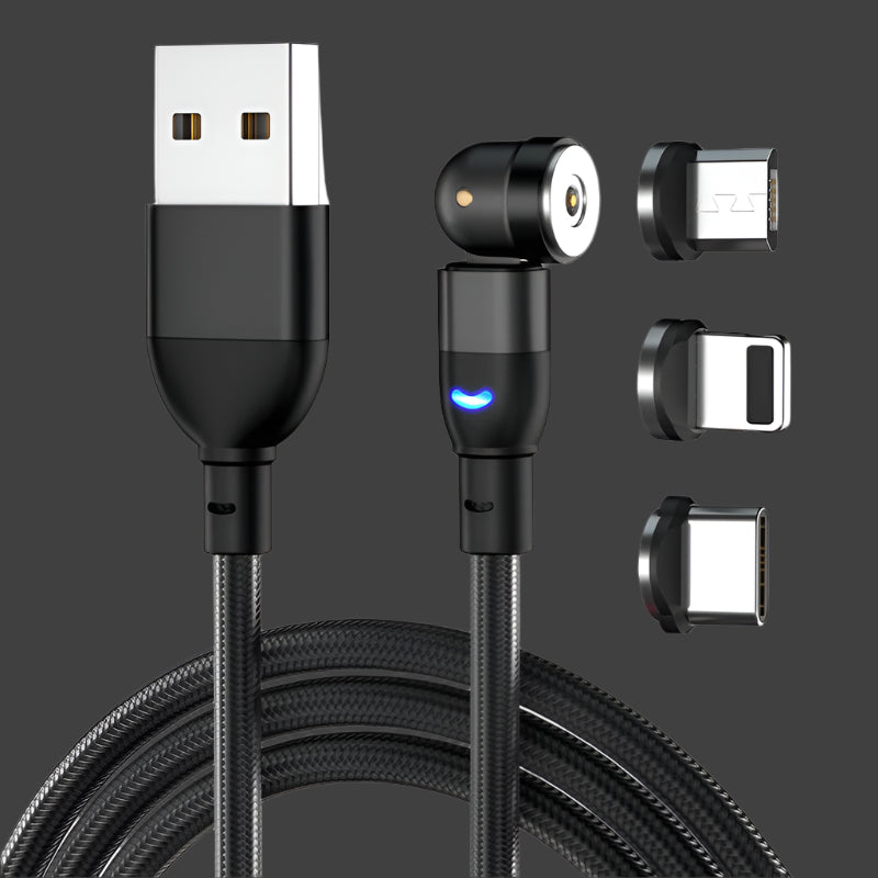 3-in-1 Bent Magnetic Cable