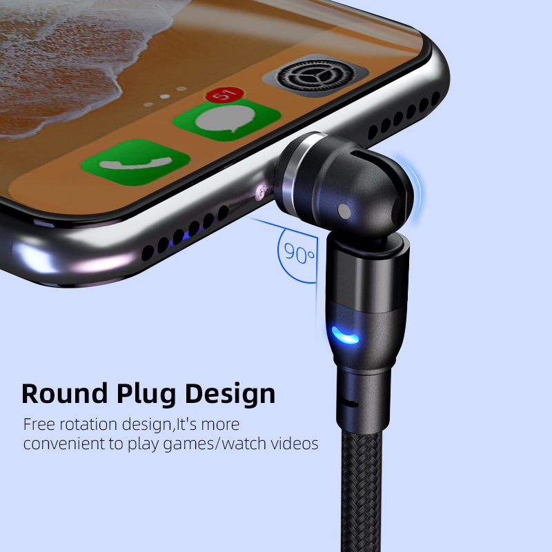 3-in-1 Bent Magnetic Cable