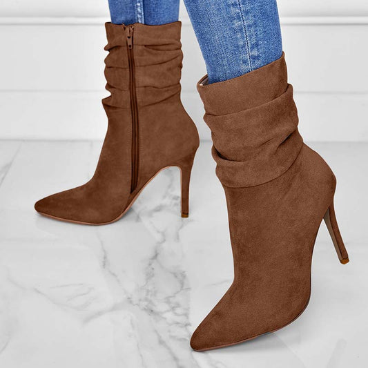 Pointed Toe Stiletto Heel Boots