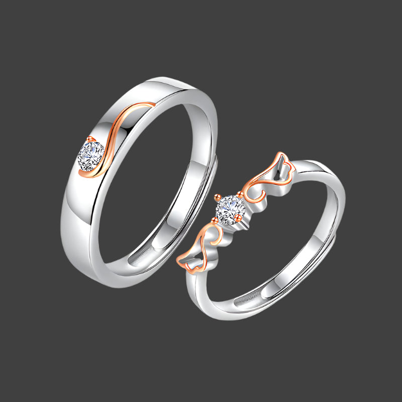 Angel Wing Couple Ring
