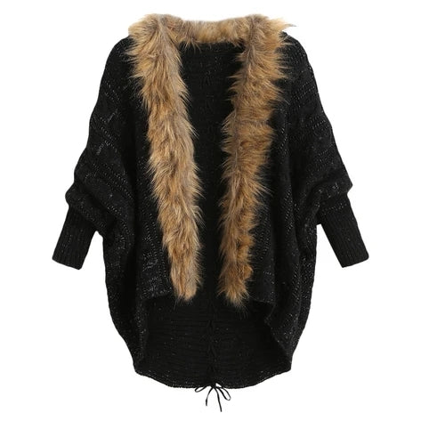 The bat sleeve cardigan collars sweater