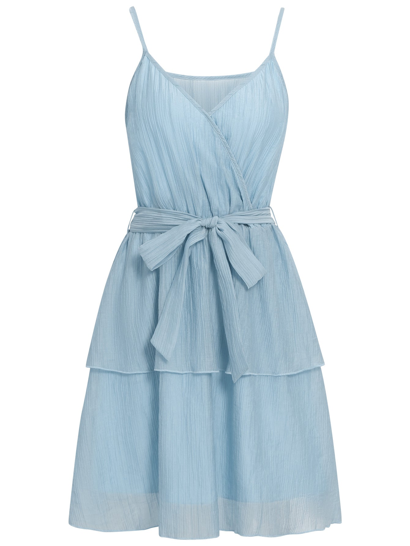 V-neck Waist Strap Suspender Dress