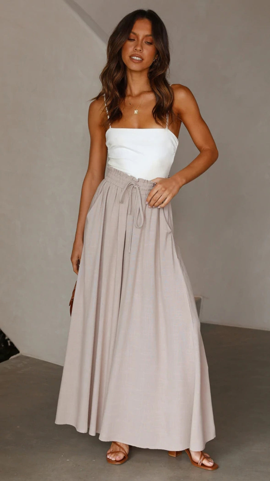 Wide Leg Loose Pants With Pockets