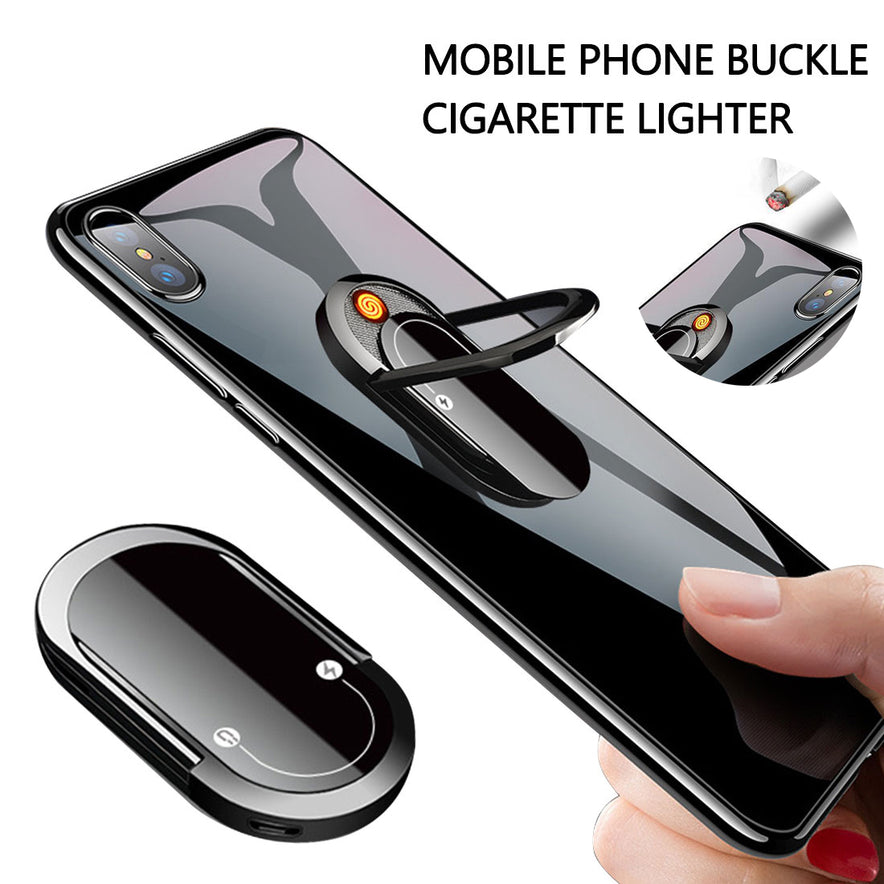 3 In 1  USB Plasma Lighter Mobile Phone Holder