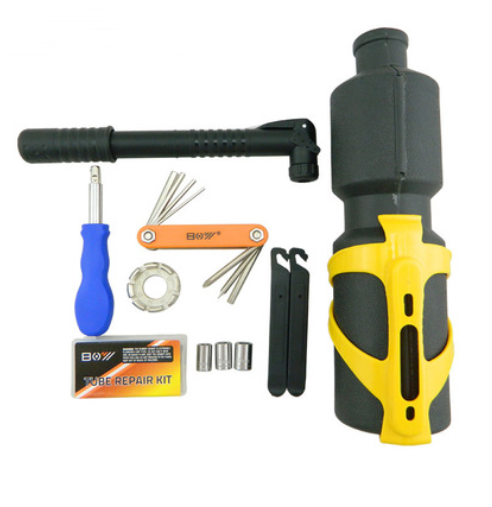 Toolbox in a water bottle for bicycle