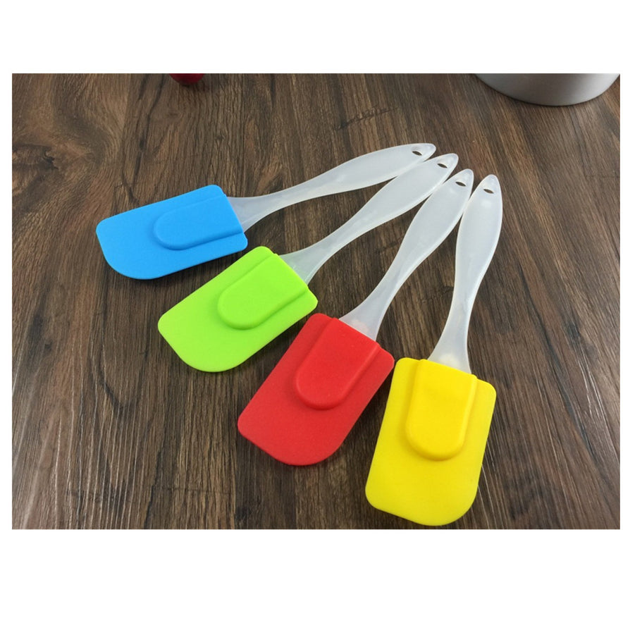 Silicone cream mixing spatula