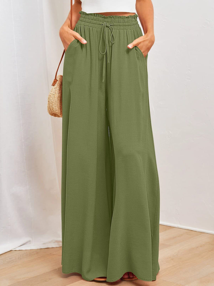 Wide Leg Loose Pants With Pockets