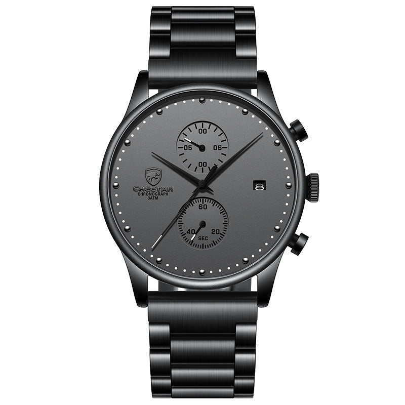 Multifunctional Steel Band  Waterproof  Men's Watch