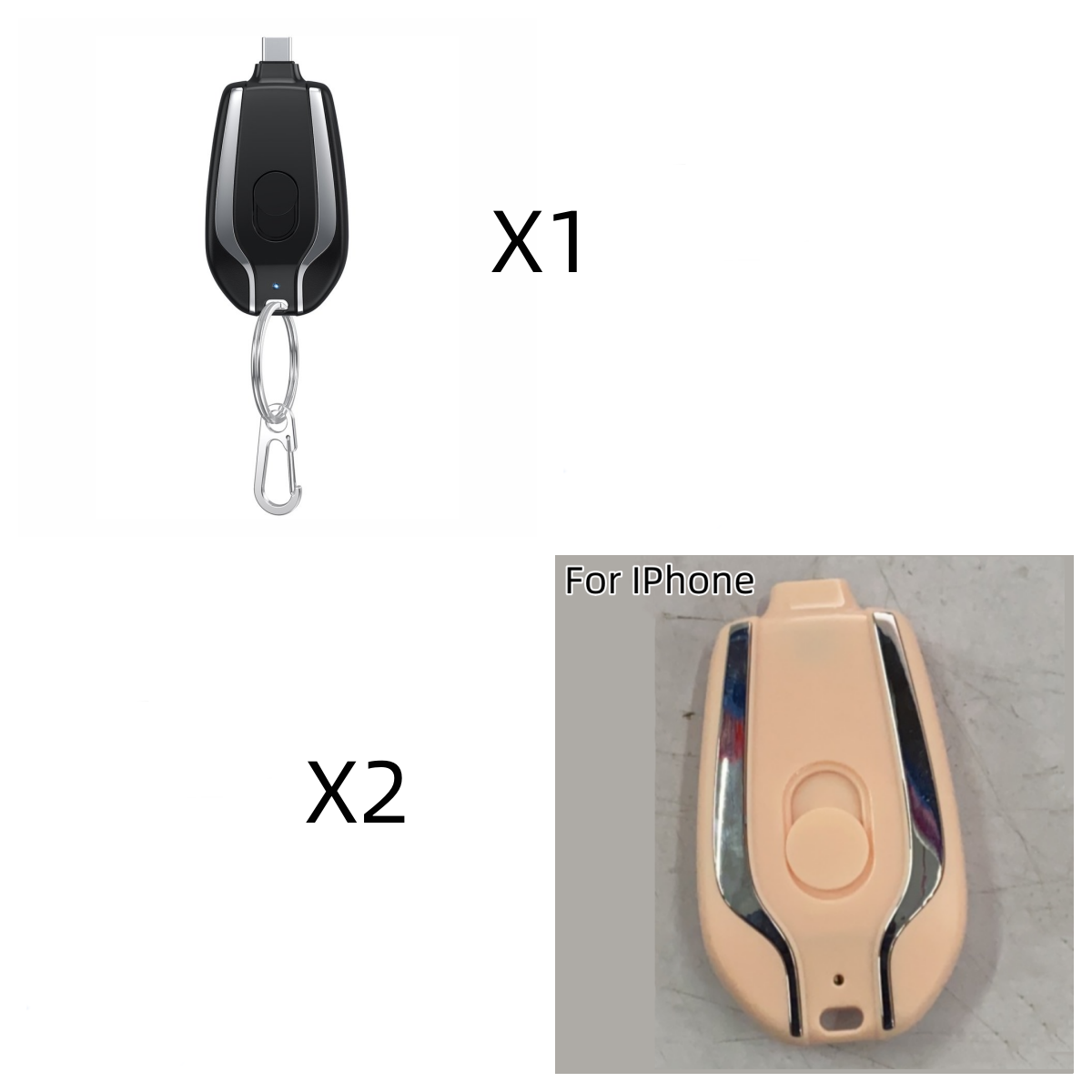 Mini power bank keychain