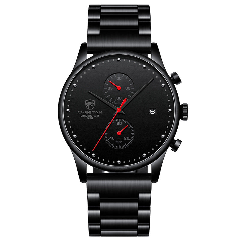 Multifunctional Steel Band  Waterproof  Men's Watch