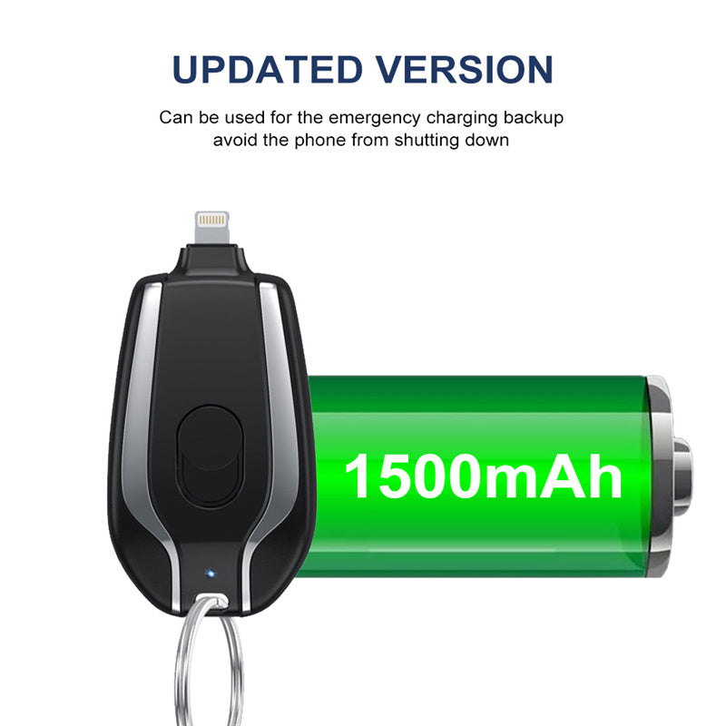 Mini power bank keychain