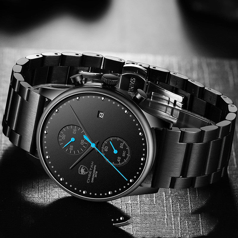 Multifunctional Steel Band  Waterproof  Men's Watch