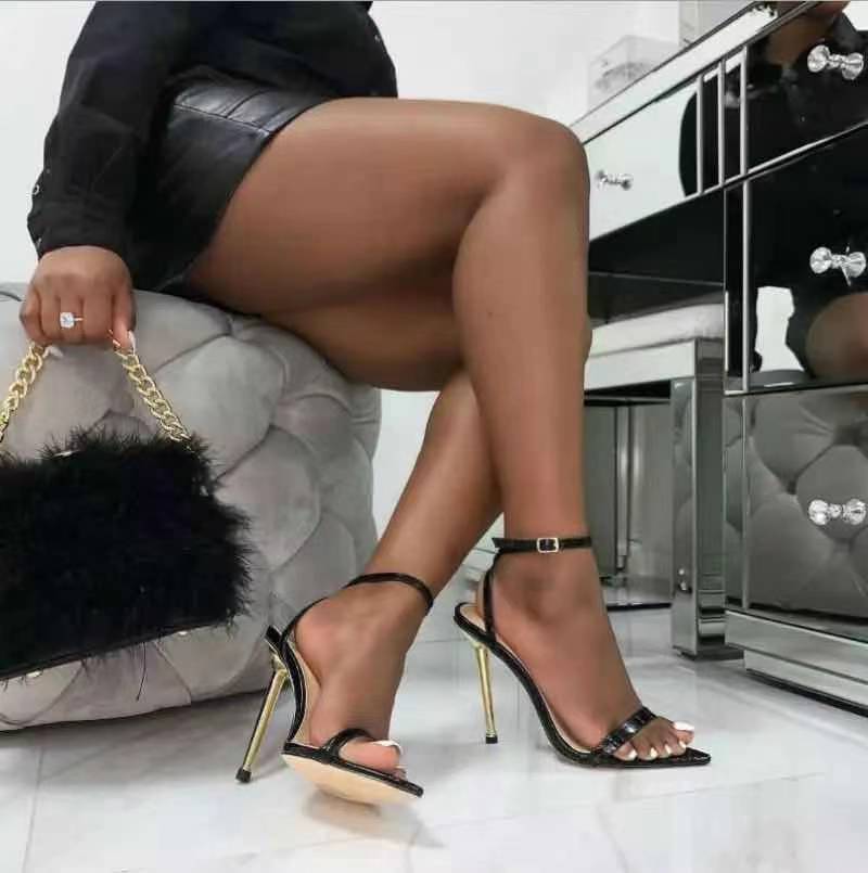 Pointed Toe Stiletto High Heel Sandals