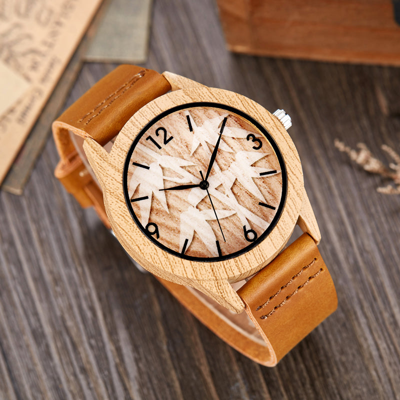 Imitation Wood Design Couple Watch