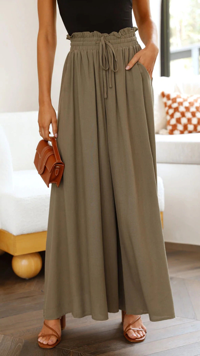 Wide Leg Loose Pants With Pockets