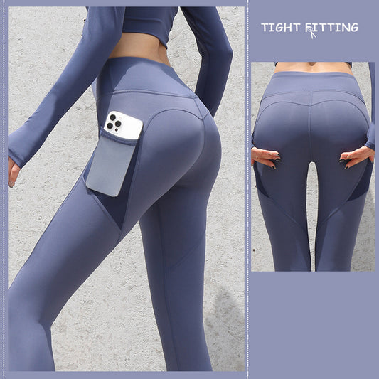Gym Sport Seamless Leggings With Pockets Push Up