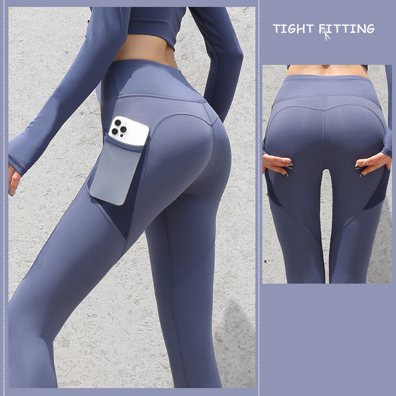 Gym Sport Seamless Leggings With Pockets Push Up