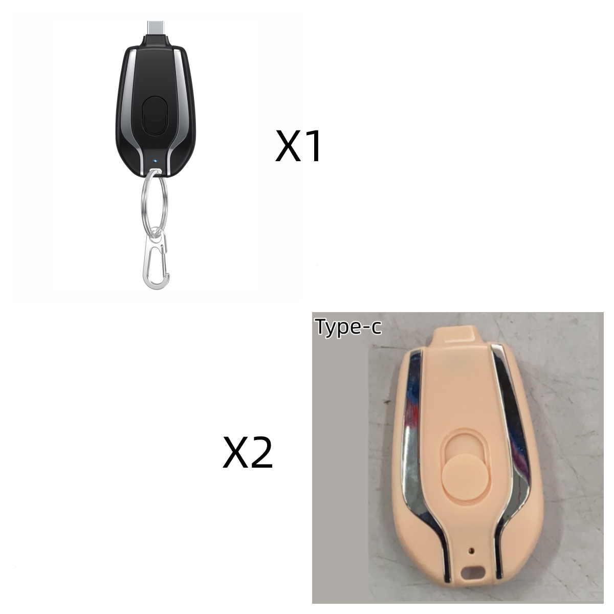 Mini power bank keychain