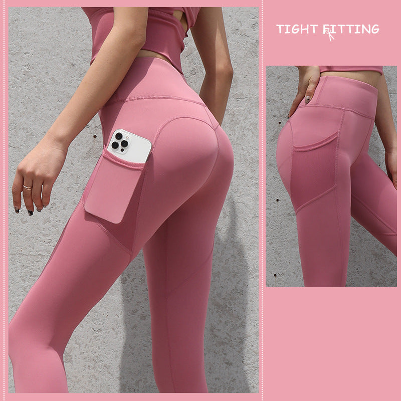 Gym Sport Seamless Leggings With Pockets Push Up
