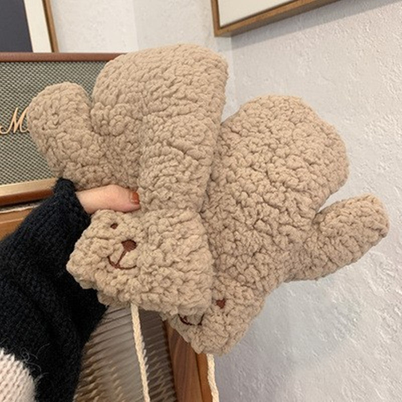 Warm Thick Cartoon Plush Gloves