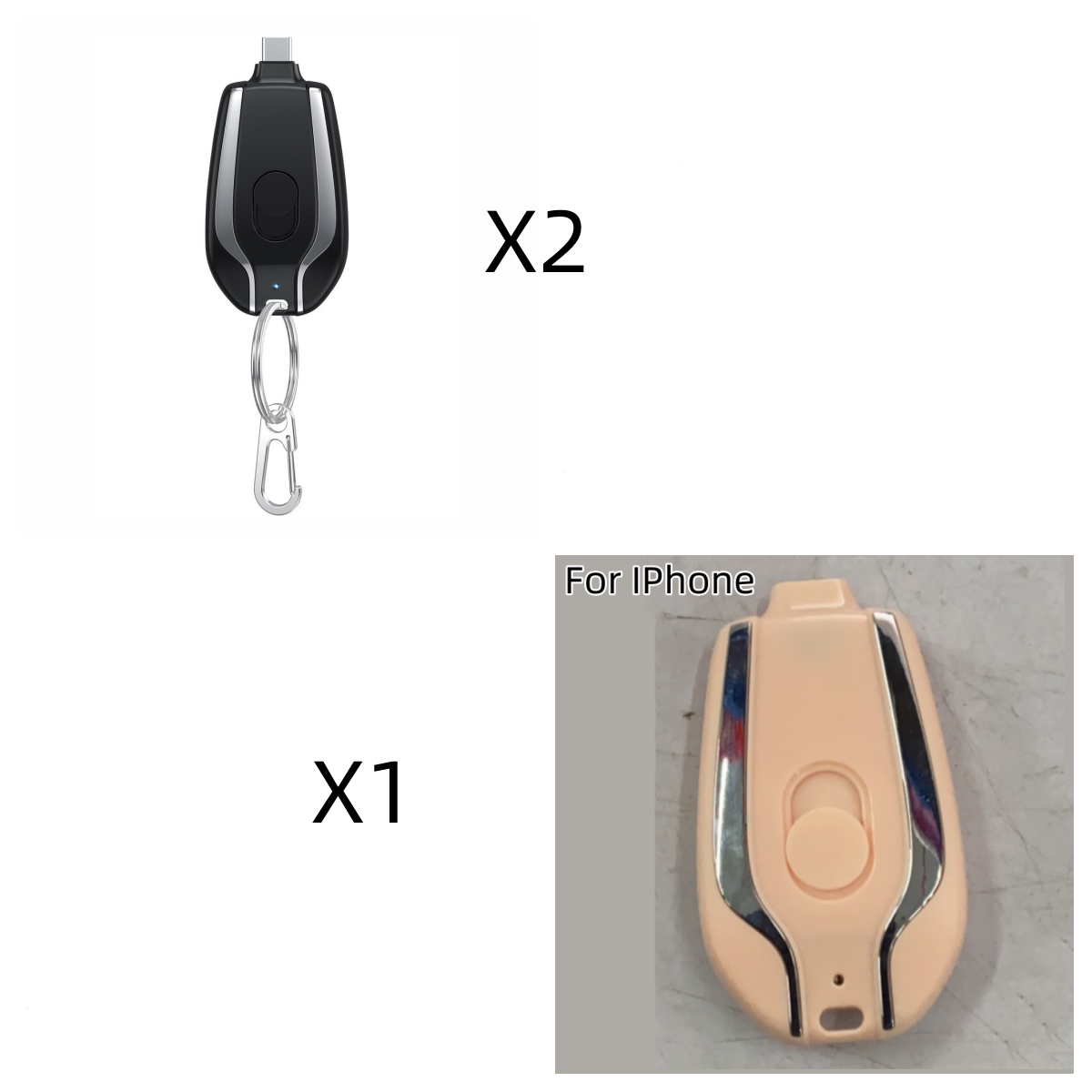 Mini power bank keychain