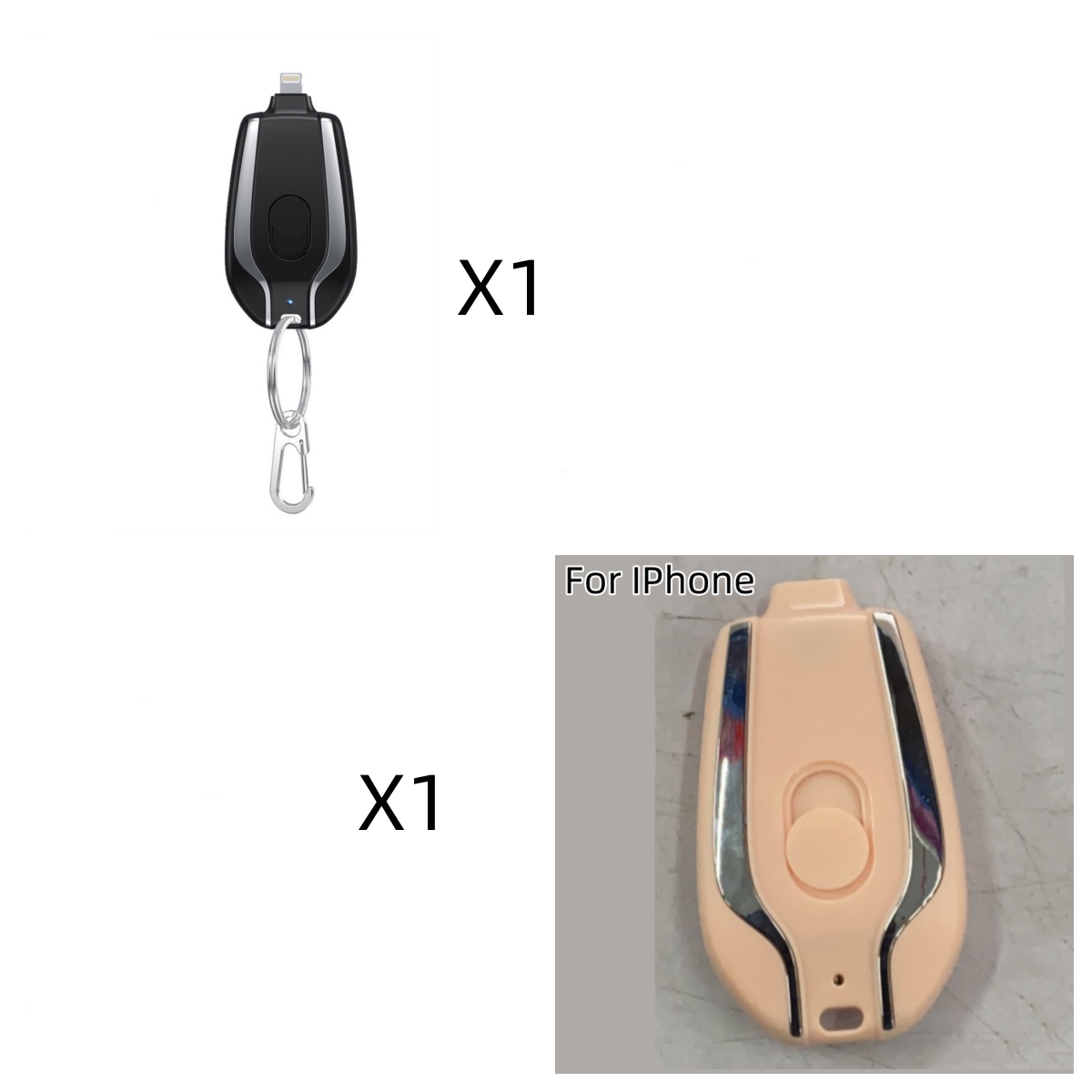 Mini power bank keychain
