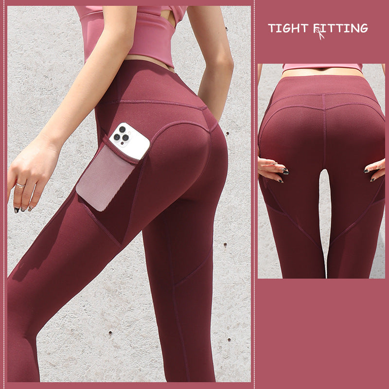 Gym Sport Seamless Leggings With Pockets Push Up
