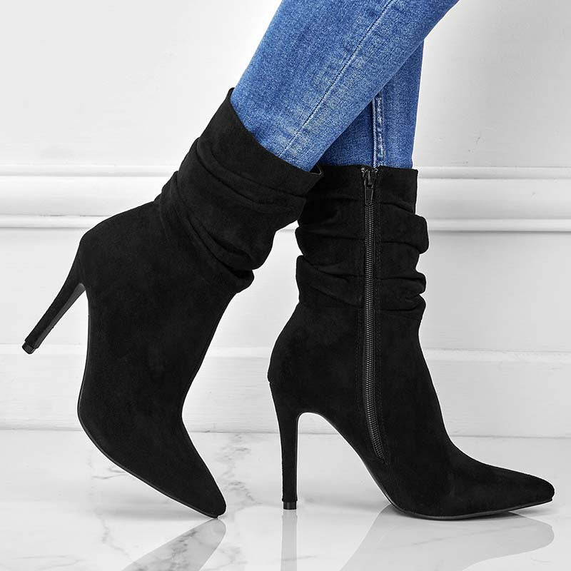 Pointed Toe Stiletto Heel Boots