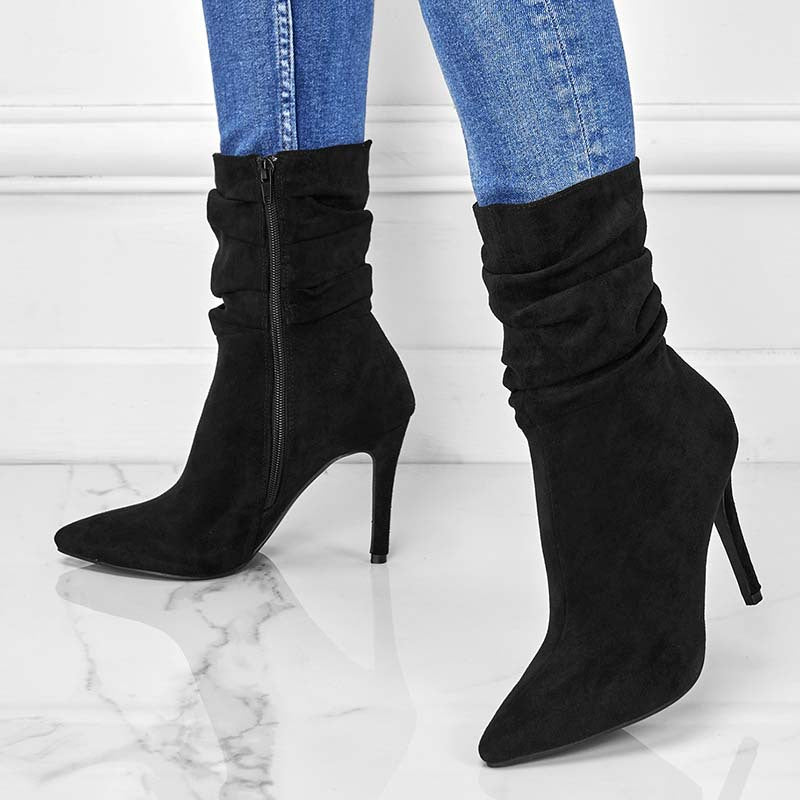 Pointed Toe Stiletto Heel Boots