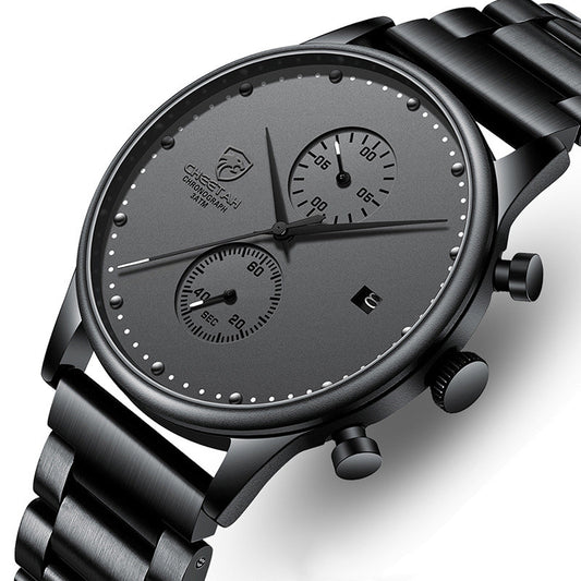 Multifunctional Steel Band  Waterproof  Men's Watch