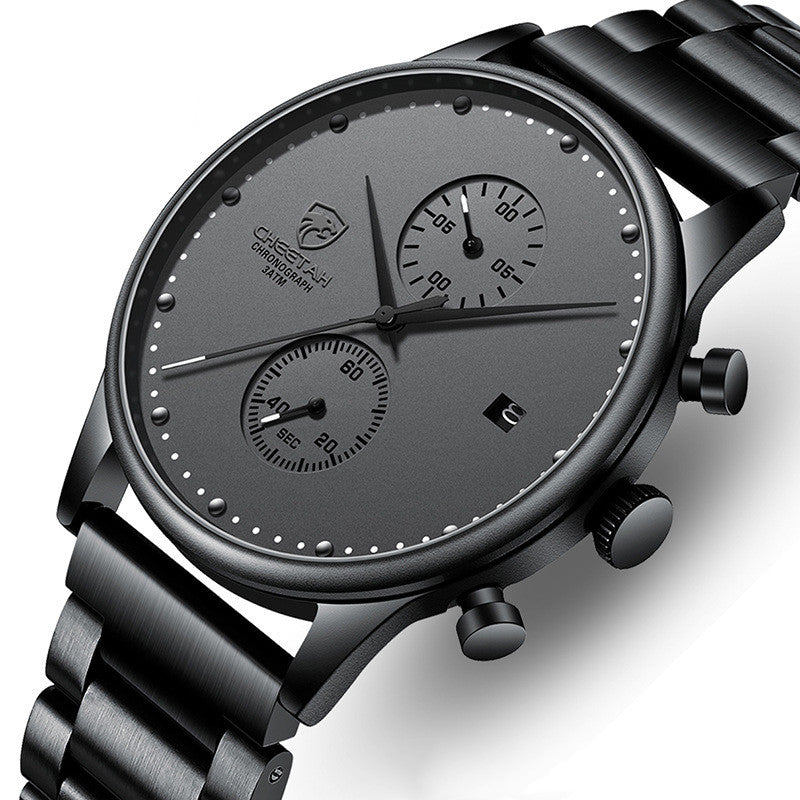 Multifunctional Steel Band  Waterproof  Men's Watch